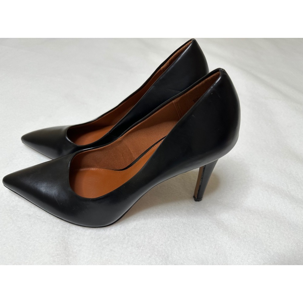 Christian Siriano Pumps Womens 10 Black Pointed Toe Stiletto Heels Good